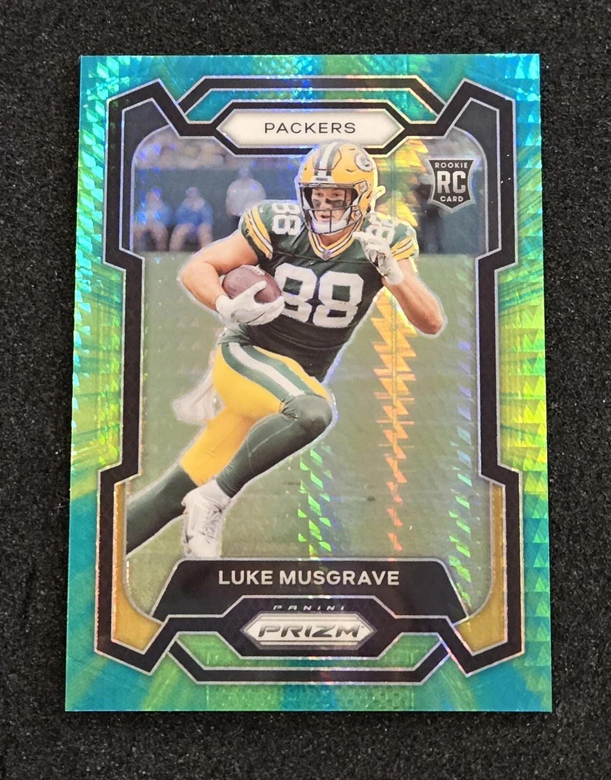2023 PRIZM #337 LUKE MUSGRAVE GREEN YELLOW HYPER 172/175 ROOKIE CARD RC PACKERS