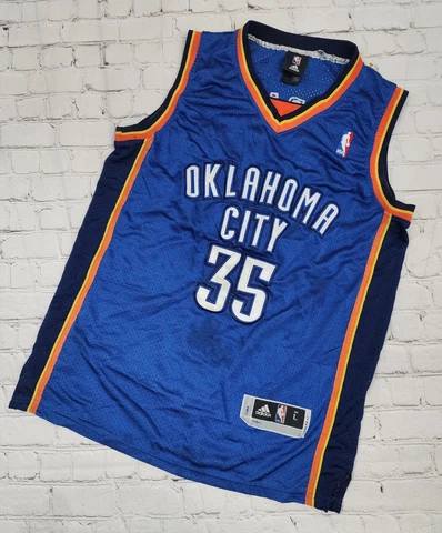 Adidas OKC Oklahoma City Thunder Kevin Durant Swingman Jersey Mens Size Large Cover