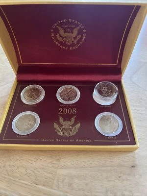 United States Monetary Exchange 2008 5 Quarter Set W/case - Image 1 of 4