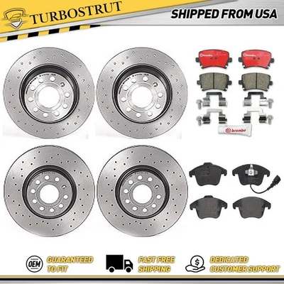 Kit pastillas freno rotores delanteros traseros Brembo Prime para Audi Q3 Audi 2015-2015 Foto 1 de 4