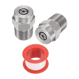 2 Pezzi Punte per Ugelli Filettate con Orifizio 1.449mm, 1/4" Maschio NPT 25 Gradi - Foto 1 di 6