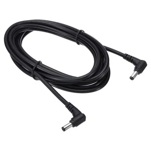 10Ft Male to Male 5.5 x 2.5mm 90 Degree 18AWG DC Power Extension Cable Black - Picture 1 of 4