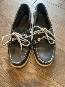 Sebago Dockside’s Navy Blue/White Leather Womens 5 - Picture 1 of 7