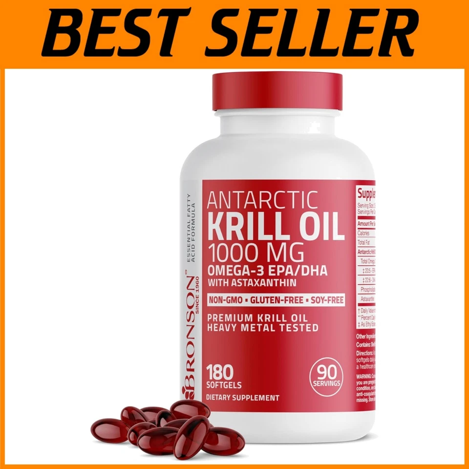 Aceite de krill antártico 1000 mg cápsulas blandas - Omega-3 y astaxantina Foto 1 de 4