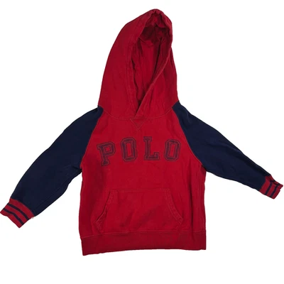Polo Ralph Lauren Hoodie Toddler Red Spell Out Kids Pullover Sweater Jacket 4T - Image 1 of 4