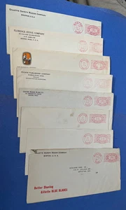 LOT x8 BOSTON MA 1930-36 PAID PERMIT METER ADVERTISING COVERS ! L@@K !! - Picture 1 of 1
