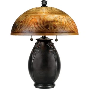 Quoizel QJ6781T Signature 2 Light 18" Tall Table Lamp - Teco Rossa - Picture 1 of 5