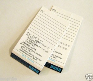 Korg ROM & RAM Card Blank Inserts Fits Cases Perfectly Genuine 80's Vintage Korg