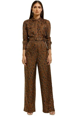 NICHOLAS Silk Utility Jumpsuit Casual Party Size 8 AU RRP 548 WITH DEFECTS - Image 1 of 4