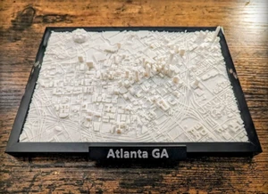3D Karte von Atlanta, Georgia USA (7,35 Zoll x 5,35 Zoll) - Bild 1 von 6