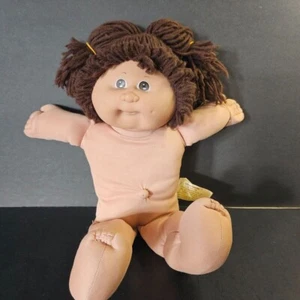 Vtg 1978 1982 Cabbage Patch Doll Long Brown Hair Brown Eyes No Clothes - Picture 1 of 5