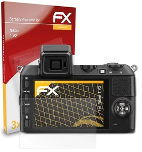 atFoliX 3x Screen Protection Film for Nikon 1 V2 matt&shockproof - Picture 1 of 9