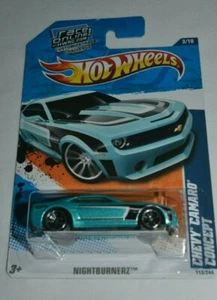 2011 HOT WHEELS NIGHTBURNERZ 3/10 - CHEVY CAMARO CONCEPT TEAL - Picture 1 of 3