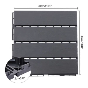 30* Deck Patio Tile Interlocking PP Flooring Pavers Tiles Indoor/Outdoor 12x12'' - Picture 1 of 12