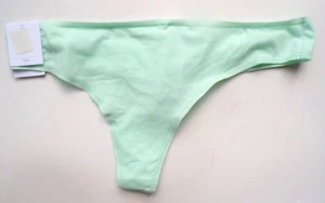 CALVIN KLEIN Ropa Interior Tanga Forma Algodón - Verde Pastel - Talla: Grande QD3643 - Imagen 1 de 8