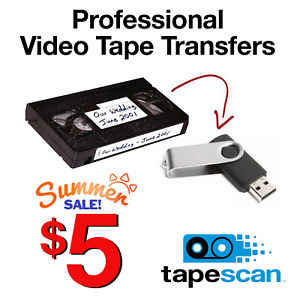 Video Tape TRANSFER to a MP4 Digital File - VHS, MiniDV, Hi8, VHSC, Repairs Free