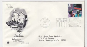 TurtlesTradingPost- Video Games Invented #3190L- 2000 FDC- Artcraft Variety - Picture 1 of 1