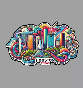 Houston Texas Laptop Sticker - Picture 1 of 5