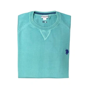 U.S. Polo Assn. - Maglia in filo di cotone verde acqua LIN 53568 EH33 uomo - Imagen 1 de 3