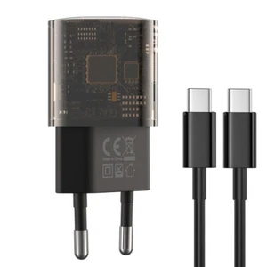 XO Clear ładowarka sieciowa CE05 PD 30W QC 3.0 18W 1x USB 1x USB-C dymiona + kab - Zdjęcie 1 z 2