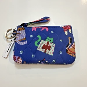 NWT Vera Bradley Zip ID Case Catnip Christmas NEW Coin Purse Cat Kitty Exact One - Imagen 1 de 6