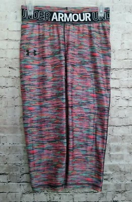 Leggings deportivos recortados UA Under Armour para niñas jóvenes grandes HeatGear Foto 1 de 4