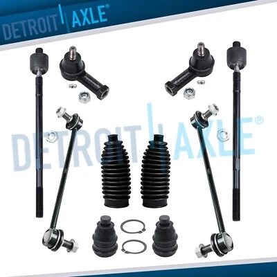 10pc Front Lower Ball Joints Sway Bars Tierods for 2001- 2006 Hyundai Santa Fe - Image 1 of 4