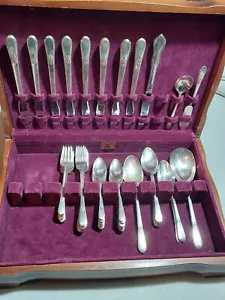 1847 Rogers Bros Silverware IS Adoration Flatware. Spoons Forks 54 Pc Incomplet - Picture 1 of 13