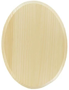 Natural Wood 8 1/2" x 11 1/2" OVAL Plaque Unfinished rOund wooden DEMIS 709154 - Picture 1 of 3