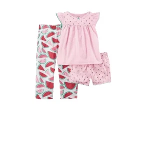 Juego de 3 piezas de pijama de sandía rosa para niñas Carter's ~ talla 5 - Imagen 1 de 1