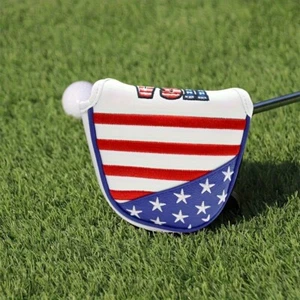 Magnetic PU Golf Leather Putter Head Cover Mallet Club Headcover - Picture 1 of 25