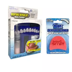 Kit riparazione protesi multiuso Instant Smile e disco reliner protesi - Foto 1 di 8