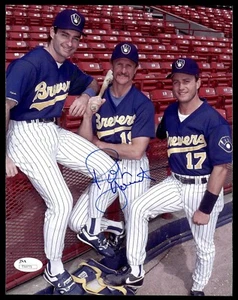 ROBIN YOUNT SIGNED 8X10 PHOTO - JSA STCIKER ONLY COA - MILWAUKEE BREWERS - Picture 1 of 1