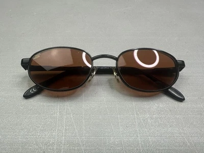 Дизайнерские круглые овальные солнцезащитные очки Serengeti Georgetown DR6413 в черной металлической оправе - Изображение 1 из 4