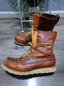 Vintage Herren Irish Setter Red Wing Mokassinnaht Arbeitsstiefel D 9,5 Vibram Sohle - Bild 1 von 12