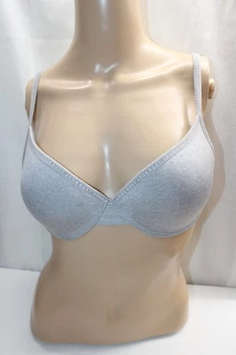 Camiseta deportiva ROXY gris nailon spandex con aros cobertura completa espuma viscoelástica Bra36C Foto 1 de 4