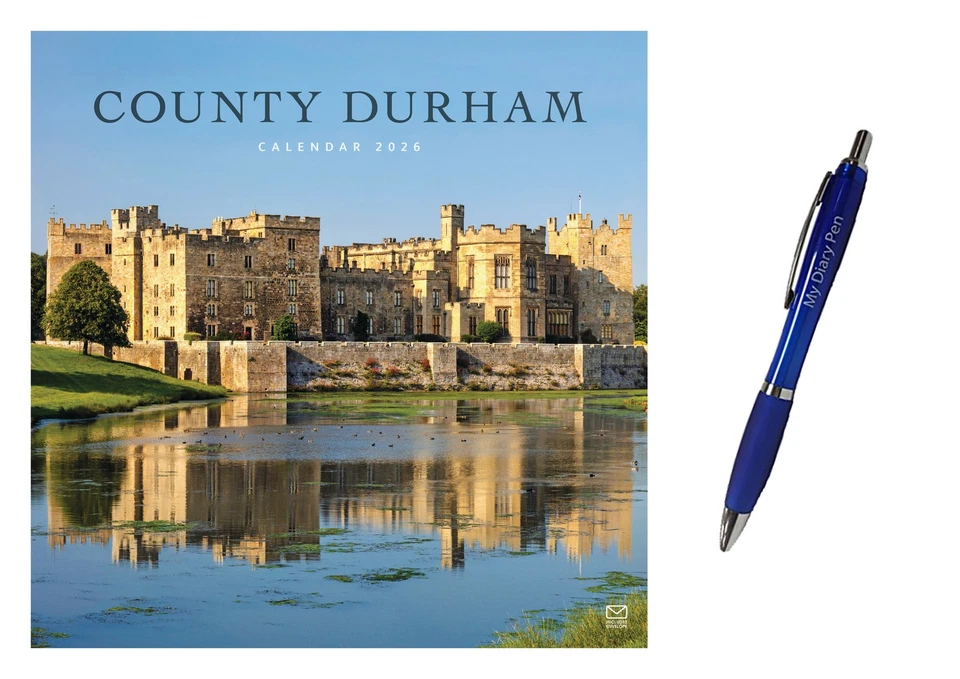 County Durham Wall Calendar 2026 + EXCLUSIVE LIMITED EDITION PEN