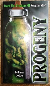 "Progeny" VHS (7182) RARE Horror Mirror Finish Edition Case 1999 Alien Hybrid - Imagen 1 de 3