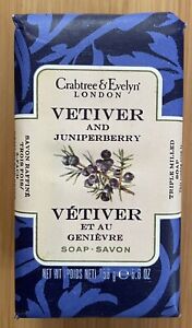 Crabtree & Evelyn Vetiver And Juniper Berry Triple Milled Soap Bar 5.57 Oz