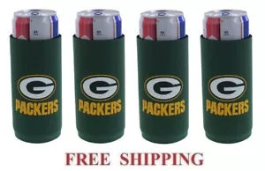 Green Bay Packers NFL Football MICHELOB ULTRA 4 SLIM CAN COOLER COOZIE KOOZIE - Picture 1 of 1