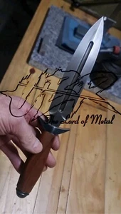 UBR CUSTOM HANDMADE HIGH CARBON STEEL HUNTING DAGGER KNIFE WITH LEATHER SHEATH - Picture 1 of 1