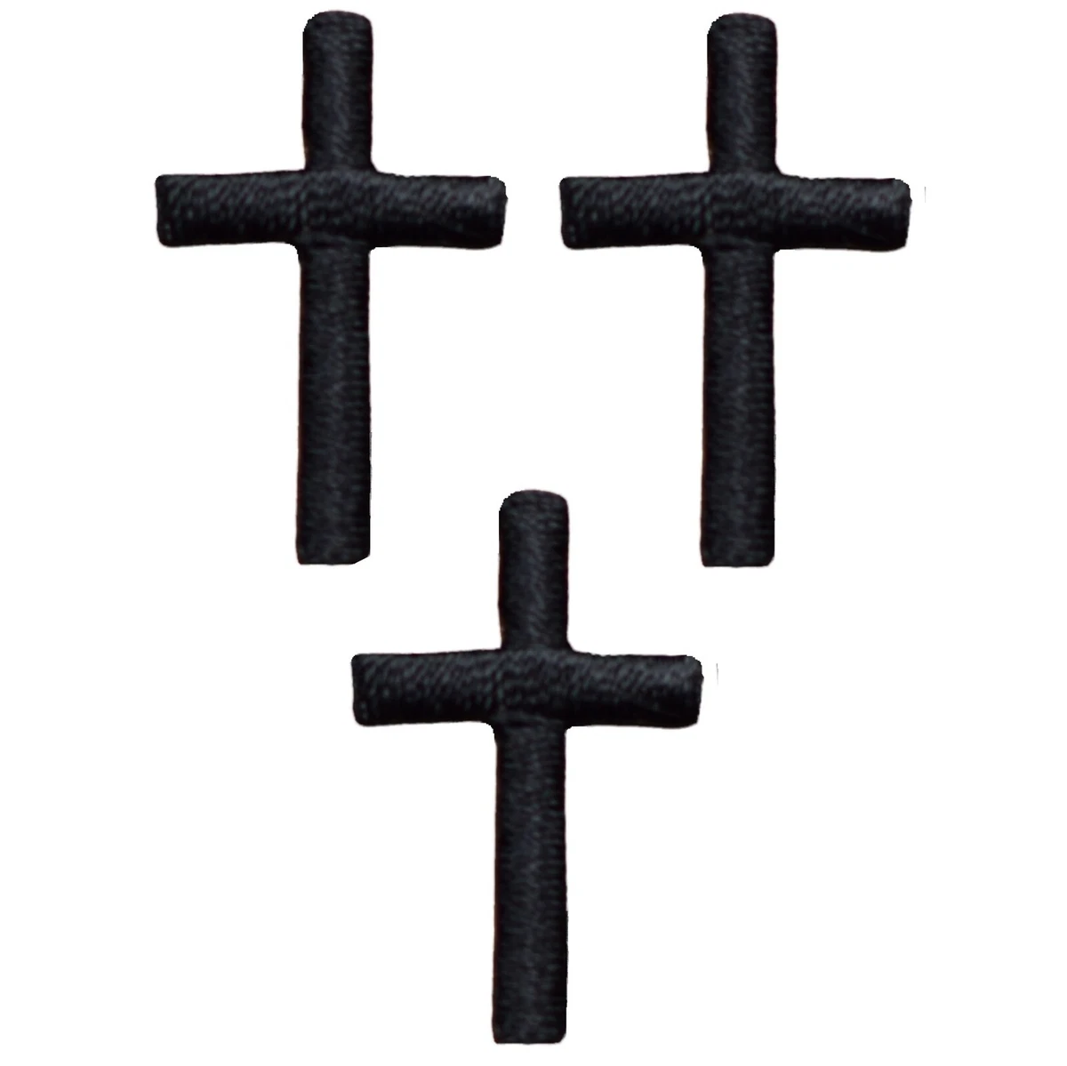 2 Pcs Beige Croix Appliques Patch Broderie Fer à Coudre Sur