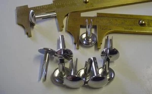 10EA NEW CHROME SEAT BUTTONS FOR VINTAGE HONDA MODELS (20000BUTTONS) 359C - Picture 1 of 2