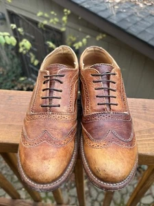 Bedstu Lita Tan Driftwood Leather Oxford Women's Size 9 - Picture 1 of 15