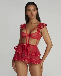 Agent Provocateur Ellora roter Playsuit AP4 Large neu mit Etikett $ 450 - Bild 1 von 8