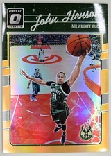 2016-17 Donruss Optic #9 John Henson /199 Orange Prizm Milwaukee Bucks