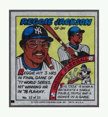 1979 Topps MLB Bubble Gum Player Portraits #12 Reggie Jackson - Image 1 of 3