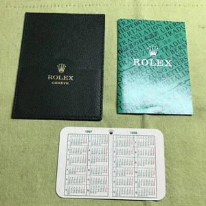 Cartera Rolex vintage/soporte de papel; folleto de traducción; juego de calendario 1997-1998 - Imagen 1 de 6