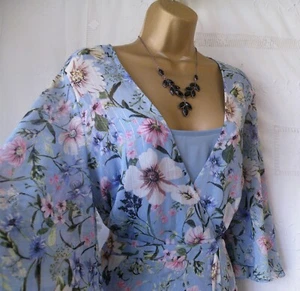 π******MONSOON PRE-OWNED "LUCILLE BLUE" MAXI DRESS SIZE 18******π - Picture 1 of 7