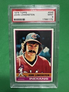 1976 Topps Baseball John Lowenstein Indians #646 PSA 9 Mint (17991172) - Picture 1 of 2